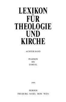 Lexikon für Theologie und Kirche (LThK3) - Band 8  