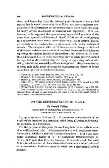 On the Deformation of an N-Cell (1917)(en)(3s)
