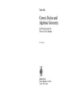 Convex bodies and algebraic geometry: an introduction to the theory of toric varieties