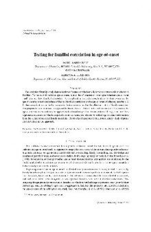 Biostatistics. 2002. 3(1): 77-85 Testing for familial correlation in age-at-onset