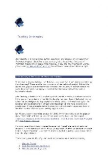Trading Strategies - John Murphy'S Ten Laws Of Technical Trading