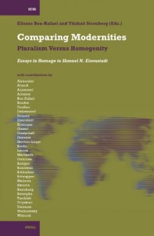 Comparing Modernities: Pluralism Versus Homogenity. Essays in Homage to Shmuel N. Eisenstadt (International Comparative Social Studies 10)