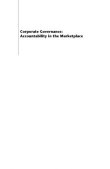 Corporate Governance: Accountability in the Marketplace