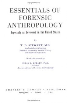 Essentials of Forensic Anthropology, Especially As Developed in the United States