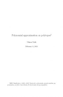 Polynomial approximation on polytopes