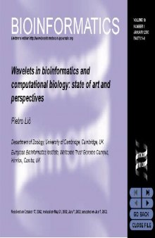 Wavelets in bioinformatics and computational biology