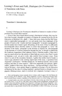 Ernst and Falk, Dialogues for Freemasons: A translation with notes