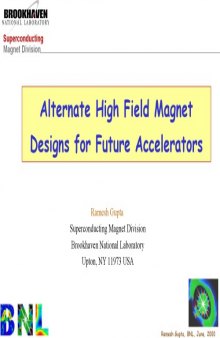 USPAS - Alternate High-Field Magnet designs for Particle Accelerators [presentation slides]