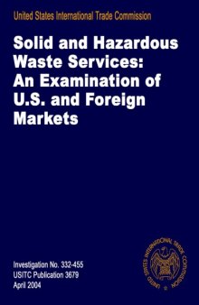 Solid and Hazardous Waste Services: An Examination of U.S. and Foreign Markets