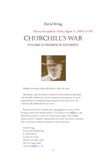 Churchill's War Volume II: Triumph in Adversity