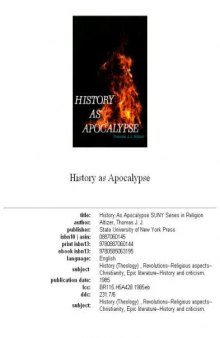 History as Apocalypse