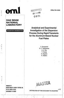 Dispersion Process During Rapid Transients - Al-Based Nuclear Fuel Plates