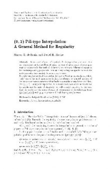 (0, 2) Pal-type Interpolation: A General Method for Regularity