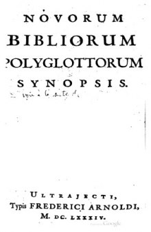 Novorum Bibliorum polyglottorum synopsis