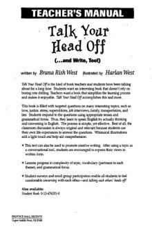 Talk Your Head Off (...and Write, Too!) Teacher's Manual