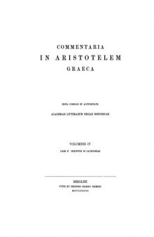 In Aristotelis Categorias commentarium