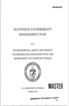 Plutonium Vulnerability Management Plan