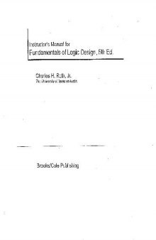 Solutions Manual of Fundamentals Of Logic Design