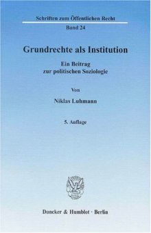 Grundrechte als Institution  german