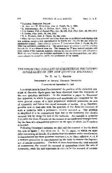 The Dielectric Constant of Symmetrical Polyatomic Dipole-Gases on the New Quantum Mechanics