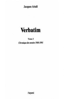 Verbatim III (1988-1991) 