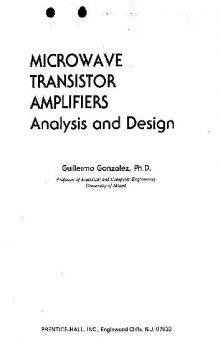 Microwave Transistor Amplifiers Analysis And Design