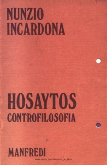 HOSAYTOS. Controfilosofia