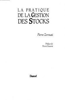 La pratique de la gestion des stocks 4e éd.