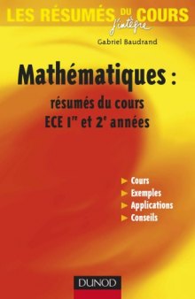 Mathematiques   resumes du cours ECE 1e et 2e annees