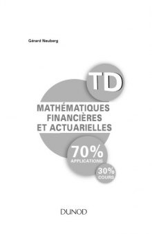 Mathématiques financières et actuarielles