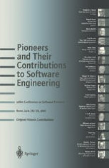 Pioneers and Their Contributions to Software Engineering: sd&m Conference on Software Pioneers, Bonn, June 28/29, 2001, Original Historic Contributions
