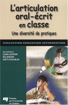 L'articulation oral-écrit en classe