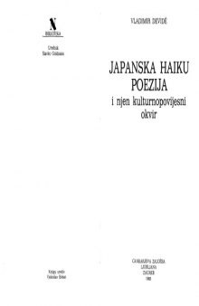 Japanska haiku poezija i njen kulturnopovjesni okvir