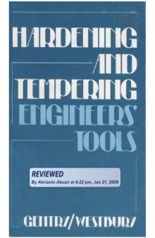 Hardening and Tempering Engineer's Tools