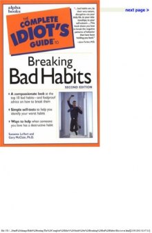 The Complete Idiots Guide to Breaking Bad Habits (2nd Edition)