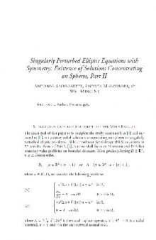 Singularly perturbed elliptic equations with symmetry Existence of solutions concentrating on spheres, Part II