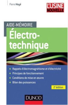 Électrotechnique : aide-mémoire