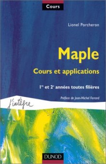 Maple, cours et applications