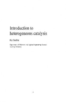 Introduction to heterogeneous catalysis