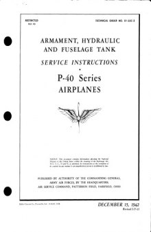 Service Instructions - Armament, Hydraulic and Fuselage Tank - P-40 Aircraft [01-25C-2]