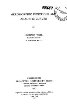 Meromorphic functions and analytic curves