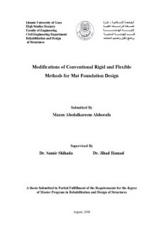 Modifications of Conventional Rigid and Flexible Methods for Mat Foundation Design