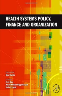 Health Systems Policy, Finance, and Organization