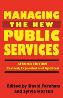 Managing the New Public Services