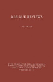 Residue Reviews