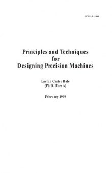 Principles and Technology for Designing Precision Machines