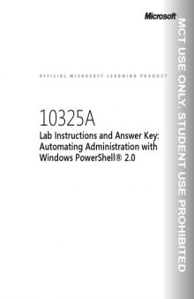 Microsoft Automating Administration With Windows PowerShell 2.0 LabManual