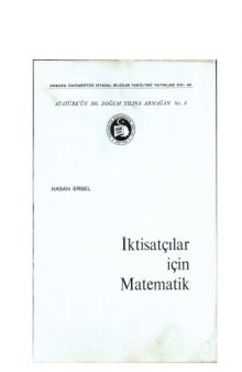 İktisatçılar İçin Matematik