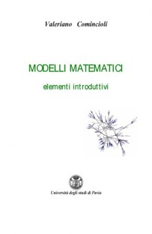 Modelli matematici. Elementi introduttivi