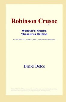 Robinson Crusoe (Webster's French Thesaurus Edition)